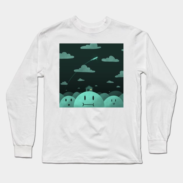 Happy Hills Long Sleeve T-Shirt by jastinamor